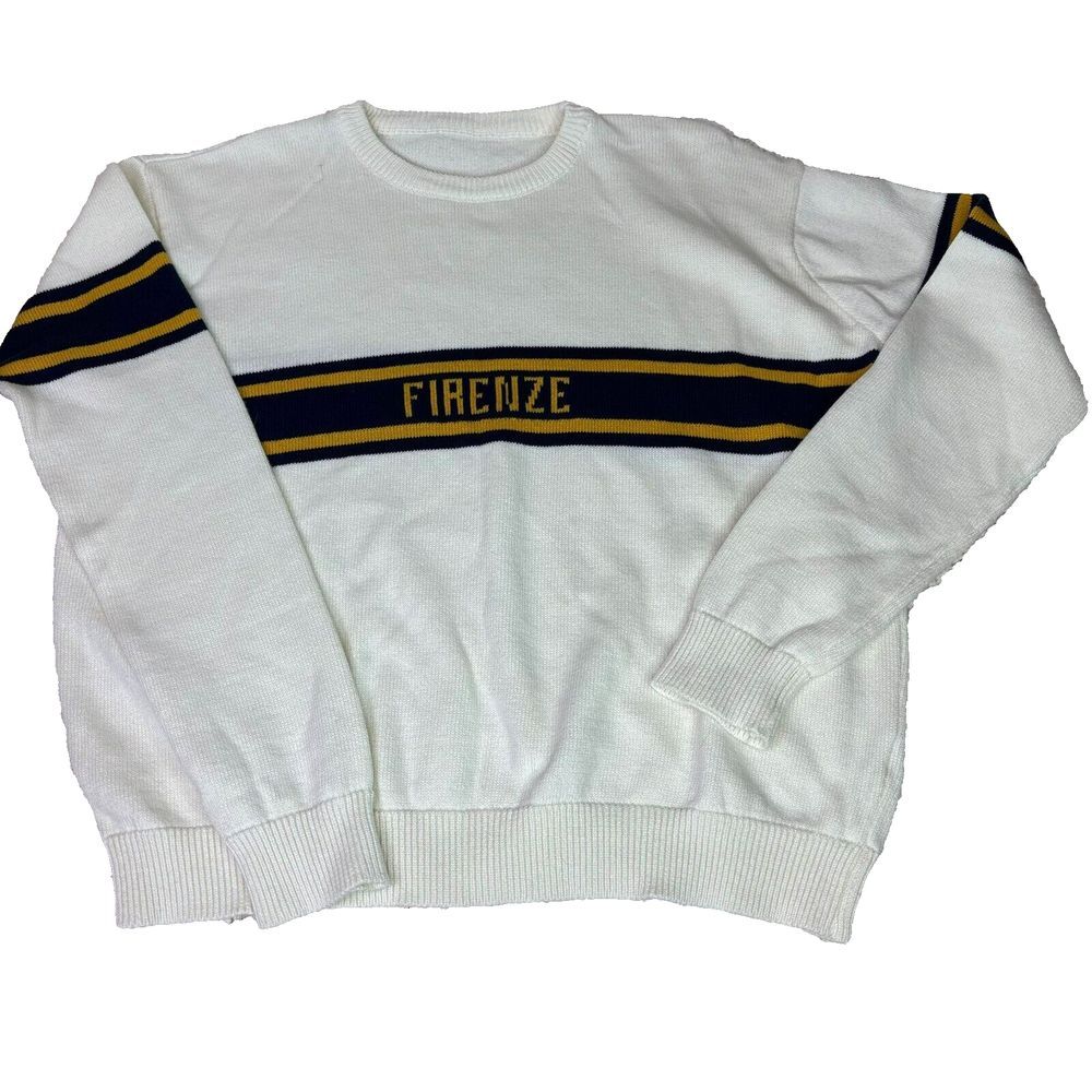 Brandy Melville‎ Firenze Sweater Women's Cotton Varsity Jumper Made in Italy